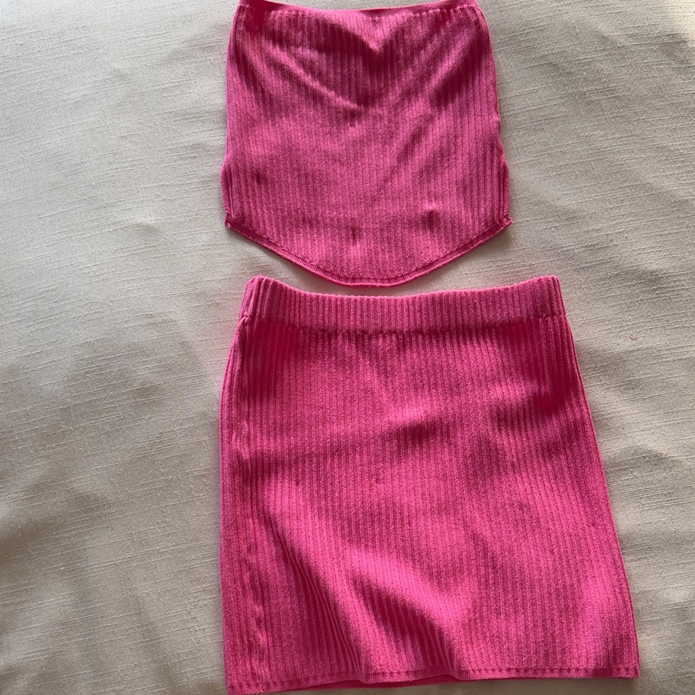 Pink Ribbed Set - Picture 3 of 4